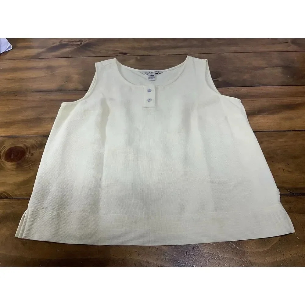 Royal Robbins Women's Yellow Sleeveless Cool Mesh Organic Cotton Tank Size M